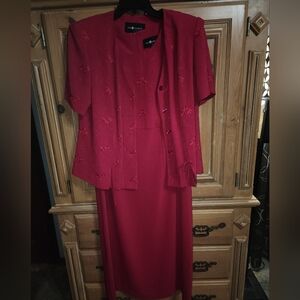 2-Piece fuscia Sag Harbor Dress 16W